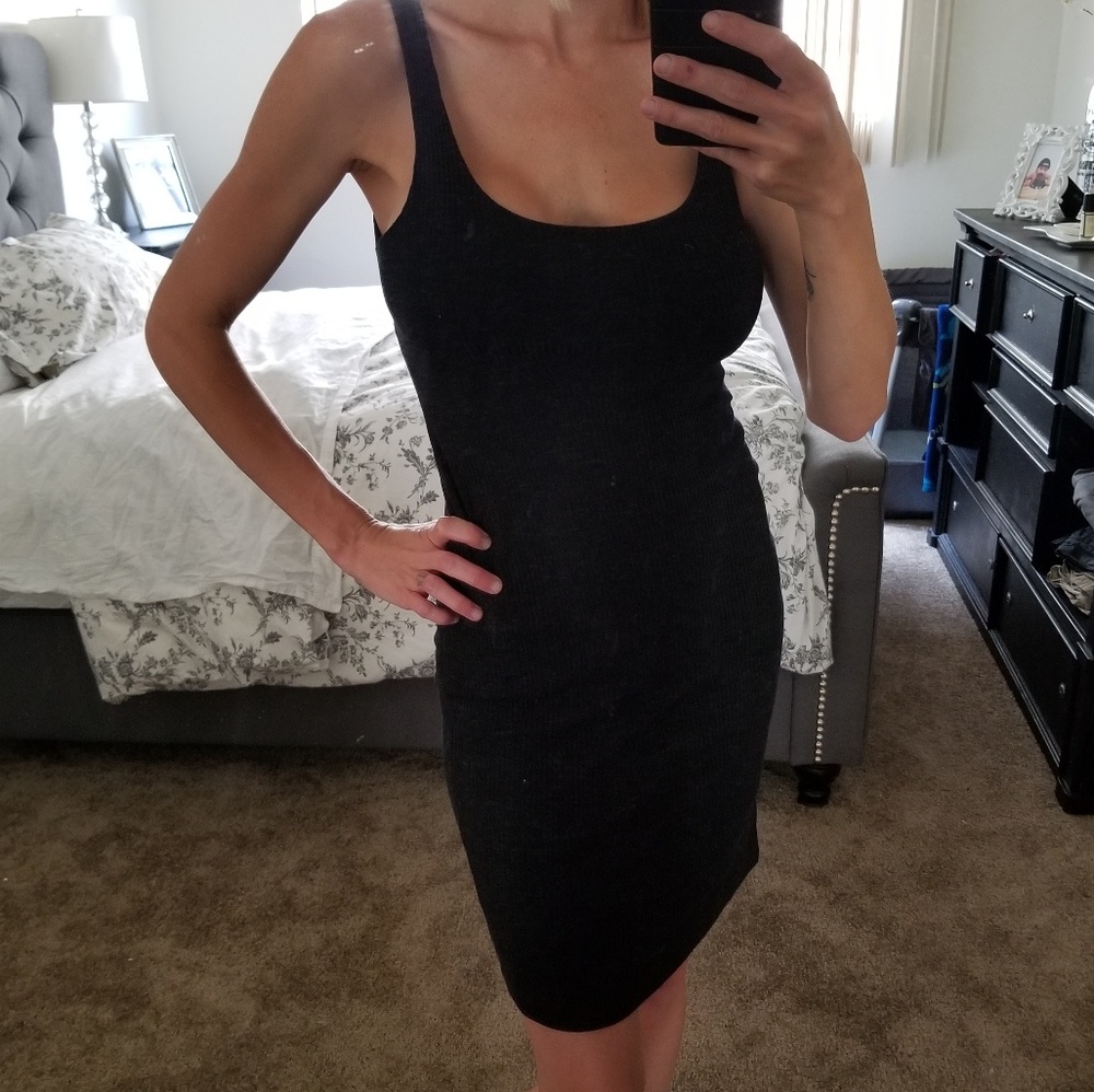 LUSH brand black body con dress